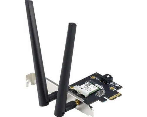 [Сетевое оборудование] ASUS PCE-AX1800 Беспроводной двухдиапазонный PCI Express адаптер AX1800 + Bluetooth 5.2, внешняя антенна, Wi-Fi 6 (ax) 