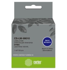 Этикетки Cactus CS-LW-99010 сег.:89x28мм черный белый 130шт/рул Dymo Label Writer 450/4XL