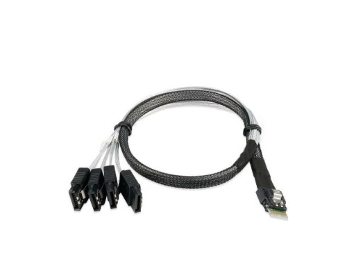 [Опция к серверу] Supermicro CBL-SAST-1275A-100 Интерфейсный кабель/ Slimline x8 (STR) to 4x SATA, P1 75cm, P2 75cm, P3 90cm (for SYS-510P/SYS-510T/SYS-520P)