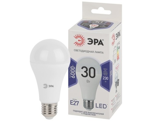 [ЭРА Светодиодные лампы] ЭРА Б0048017 Лампочка светодиодная STD LED A65-30W-860-E27 E27 / Е27 30Вт груша холодный дневной свет 