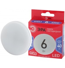 Эра Б0045331 Лампочка светодиодная RED LINE LED GX-6W-865-GX53 R GX53 6Вт таблетка холодный дневной свет