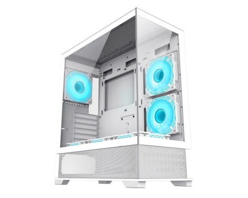 [Корпуса] GameMax Корпус Vista AW White без БП (MID-TOWER,Бел.,Зак. стекло, USB3.0, Type-C, 6*120ARGB+cont)