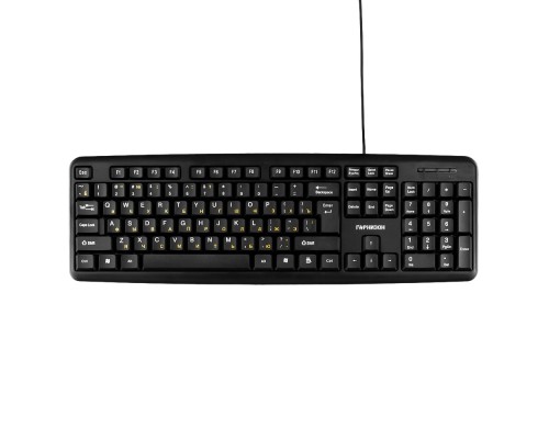 [Клавиатуры, мыши] Гарнизон Клавиатура GK-100L, USB, черный, кабель 1.8м