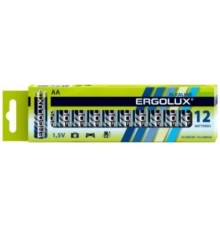 Ergolux Alkaline  BP12 LR6  (ПРОМО, LR6 BP12, пальчиковая батарейка АА 1.5В)