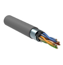 Rexant (01-0152-R) Кабель витая пара F/UTP, CAT 5е, PVC, 4PR, 24AWG, INDOOR, SOLID, серый, 305м, серия LIGHT