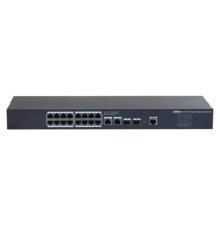 DAHUA DH-SG4020 20-портовый управляемый коммутатор, уровень L2, 18xRJ45 1Gb, 2xRJ45 1Gb uplink, коммутация 56 Гбит/с, MAC-таблица 8K, металл