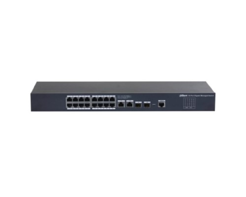 [Коммутаторы] DAHUA DH-SG4020 20-портовый управляемый коммутатор, уровень L2, 18xRJ45 1Gb, 2xRJ45 1Gb uplink, коммутация 56 Гбит/с, MAC-таблица 8K, металл