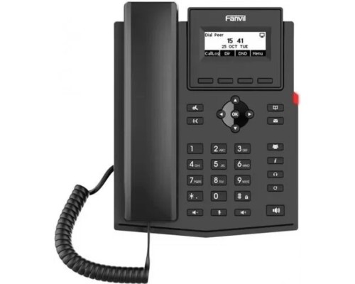 [VoIP-телефон] Fanvil X301P  c б/п черный SIP телефон