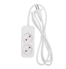 Rexant 13-4001 Удлинитель STANDARD 2 гнезда, 3м, 2х1,0мм?, б/з, белый