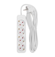 Rexant  13-4027 Удлинитель STANDARD 4 гнезда, 5м, 3х1,0мм?, с/з, белый 