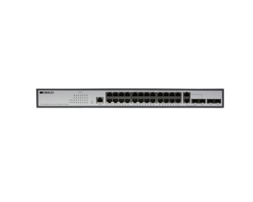 [Сетевое оборудование] ORIGO OS3128P/250W/A1A Управляемый L2 PoE-коммутатор 24x1000Base-T PoE+, 2x1000Base-X SFP, 2xCombo 1000Base-T/SFP, PoE-бюджет 250 Вт