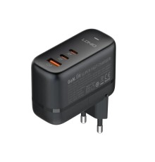 PERFEO LD_C3473  LDNIO Q366/ Сетевое ЗУ GaN + Кабель PD/ PD+PPS+SCP+QC 4+/ 3 USB/  Выход: 3.3-20V, max 65W/ Black