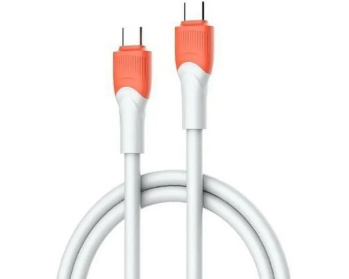 [кабели] LDNIO LC602C/ USB кабель PD: Type-C--Type-C/ 2m/ 100W/ медь/ Силиконовая оплетка/ Gray&Orange
