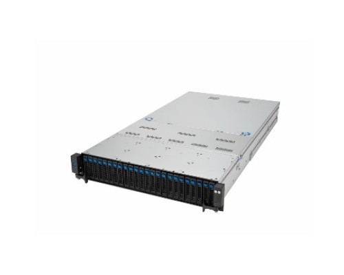 [серверная платформа] Серверная платформа/ ASUS RS720A-E12-RS24U, 2U, 2xSP5 (LGA 6096) EPYC 9004 (400W), 24 DIMM DDR5, 24=16NVMe + 8NVMe/SATA/SAS*,Up to 9 PCIe Gen5 slots + 1 x internal RAID slot (+-1 x OCP3.0), 24 x 2.5