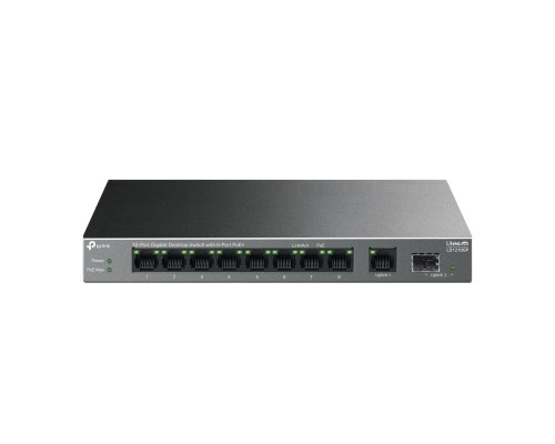 [Сетевое оборудование] TP-Link LS1210GP Настольный коммутатор с 9 гигабитными портами (8 портов PoE+) и портом SFP
