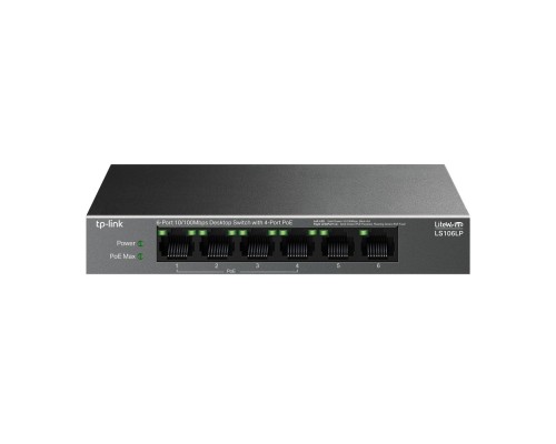 [Сетевое оборудование] TP-Link LS106LP Настольный коммутатор с 6 портами 10/100 Мбит/с (4 порта PoE)