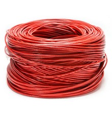 Cabeus UTP-4P-Cat.5e-SOLID-LSZH-RD Кабель витая пара UTP (U/UTP), категория 5e, 4 пары (24 AWG), одножильный, красный, LSZH, нг(А)-HF, (305 м)