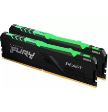 Память DDR4 2x32GB 3200MHz Kingston KF432C16BB2AK2/64 Fury Beast RGB RTL Gaming PC4-25600 CL16 DIMM 288-pin 1.35В dual rank с радиатором Ret