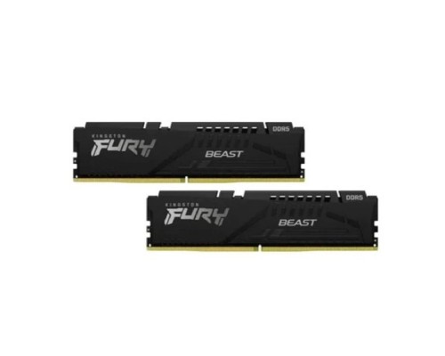 [Модуль памяти] Kingston DDR 5 DIMM 32Gb PC41600, 5200Mhz, Kingston FURY Beast Black EXPO CL36 (Kit of 2) (KF552C36BBEK2-32) (retail)