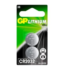 Литиевая дисковая батарейка GP Lithium CR2032 - 2 шт. в блистере