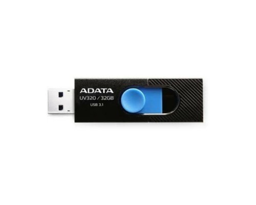[Носитель информации] A-DATA Flash Drive 32GB  <AUV320-32G-RBKBL> UV320, USB 3.2, черный/голубой