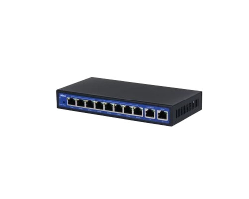 [Коммутаторы] DAHUA DH-EAC10-P Wi-FI контроллер, 8xRJ45 1Gb (PoE), 2xRJ45 1Gb (uplink), суммарно до 64Вт, управление до 10 точек доступа серии EAP
