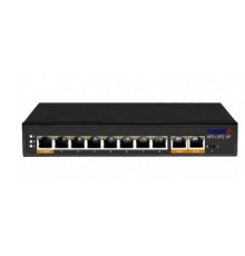 TRASSIR TR-NS1110-120-8POE Коммутатор неуправляемый с 8 PoE портами (10/100 Мбит/с Base-TX PoE port), 2 PoE портами (10/100 Мбит/с (Base-TX))