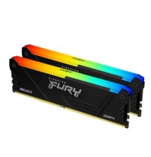 Модуль памяти DIMM 32Gb 2х16Gb DDR4 PC28800 3600MHz Kingston Fury Beast RGB Black (KF436C18BB2AK2/32)