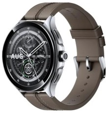 Часы наручные Xiaomi Смарт-часы Xiaomi Watch 2 Pro - Bluetooth® Silver Case with Brown Leather Strap M2234W1 (BHR7216GL)