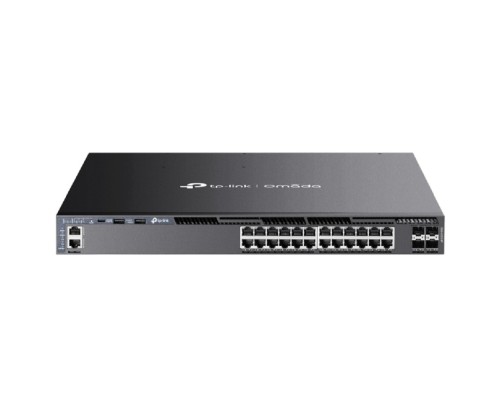 [Сетевое оборудование] TP-Link SG6428XHP Стекируемый управляемый коммутатор 3-го уровня Omada с 24 гигабитными портами PoE+ и 4 портами SFP+