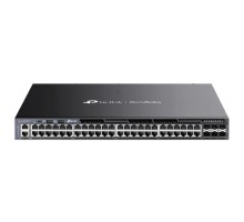 TP-Link SG6654XHP Стекируемый управляемый коммутатор 3-го уровня Omada с 48 гигабитными портами PoE+ и 6 портами SFP+