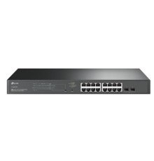 TP-Link SG2218P Коммутатор JetStream Smart с 16 гигабитными портами PoE+ и 2 гигабитными портами SFP