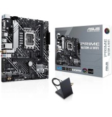 ASUS PRIME H610M-A WIFI (Socket 1700, mATX, 2xDDR5(96GB), VGA/DP/HDMI, 1xPCIe 4.0x16/1xPCIe 3.0, 1xLAN, Wi-Fi, BT, 4xSATA 6Gb/s, 2xM.2, 1xUSB 3.2, 4xUSB 2.0, 2xPS/2)