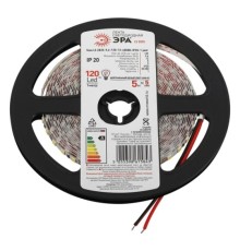 ЭРА Б0053980 Светодиодная лента узкая 5мм LS2835 9,6-120-12-4000K-IP20-1 year-5m нейтральный белый свет  5 м