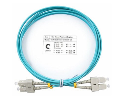 [Cabeus Патч-корды волоконно-оптические, пигтейлы] Cabeus FOP-50-SC-SC-2m Шнур оптический duplex SC-SC 50/125 mm OM3 2м LSZH