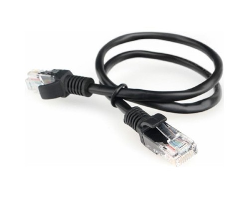 [Коммутационный шнур] Гарнизон PC-UTP-5e-0.5-BK кат.5e, Патч-корд UTP 0.5м, литой, многожильный (чёрный)