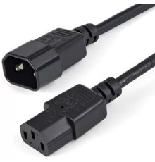 Filum Кабель питания FL-PC10-C13-C14-1.2M С13- C14, 3х0.75мм?, 220В, 10A, чёрный, 1.2 м. [FL-PC10-C13-C14-1.2M]
