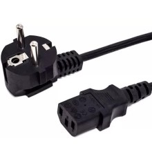 Кабель питания Filum FL-PC6-EU-C13-1M CEE 7/7- С13, 3х0.5мм?, 220В, 6A, чёрный, 1 м.[FL-PC6-EU-C13-1M]