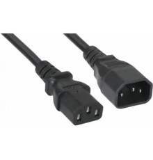 Кабель питания Filum ПВС-АП 3x1.5 С13 - C14, 220/250В, 10А, чёрный, 1,8м[FL-PC-C13/C14-C3-1.8-BK] (974706)