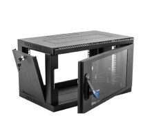ЦМО Шкаф телекоммуникационный настенный 6U (600 x 650) дверь стекло, цвет черный (ШРН-6.650-9005)