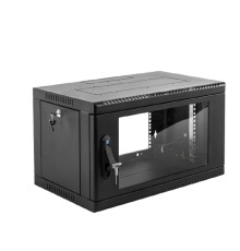 ЦМО Шкаф телекоммуникационный настенный 9U (600 x 650) дверь стекло, цвет черный (ШРН-9.650-9005)