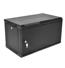 ЦМО Шкаф телекоммуникационный настенный разборный ЭКОНОМ 6U (600 x 650) дверь металл, цвет черный (ШРН-Э-6.650.1-9005)