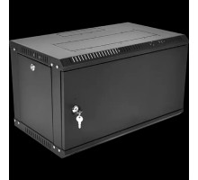 ЦМО Шкаф телекоммуникационный настенный разборный ЭКОНОМ 9U (600 x 650) дверь металл, цвет черный (ШРН-Э-9.650.1-9005)