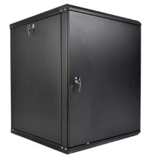 ЦМО Шкаф телекоммуникационный настенный разборный ЭКОНОМ 18U (600 x 650) дверь металл, цвет черный (ШРН-Э-18.650.1-9005)