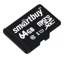 Micro SecureDigital 64Gb Smartbuy Class 10 UHS-1 (без адаптера) (SB64GBSDCL10-00)
