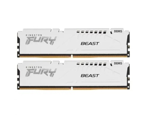 [Модуль памяти] Kingston 64GB 5600MT/s  DDR5 CL40 DIMM (Kit of 2) FURY Beast White XMP KF556C40BWK2-64