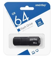 Smartbuy USB Drive 64GB CLUE Black (SB64GBCLU-K3) UFD 3.0/3.1