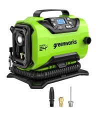 Greenworks ACG301 Компрессор автомобильный аккумуляторный, 24V / 12V (от сети автомобиля), без АКБ и ЗУ [3400807]