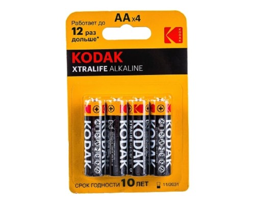 [Батарейка] Kodak LR6-4Bl Xtralife Alkaline [KAA-4] (80/400/17600) (4 шт. в уп-ке)
