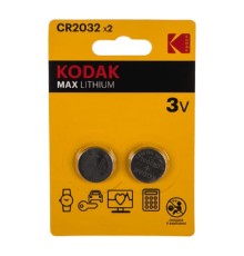 Kodak CR2032-2Bl Max Lithium (60/240/43200) (2 шт. в уп-ке)